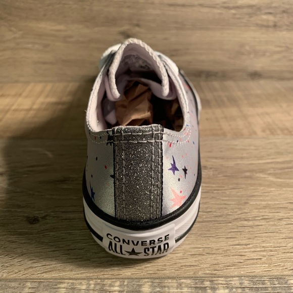 Converse Juniors CTAS Ox Low Silver Stars - Picture 4 of 5